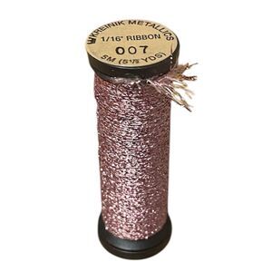 Kreinik 1/16" Metallic Ribbon - 5m - 007 Pink